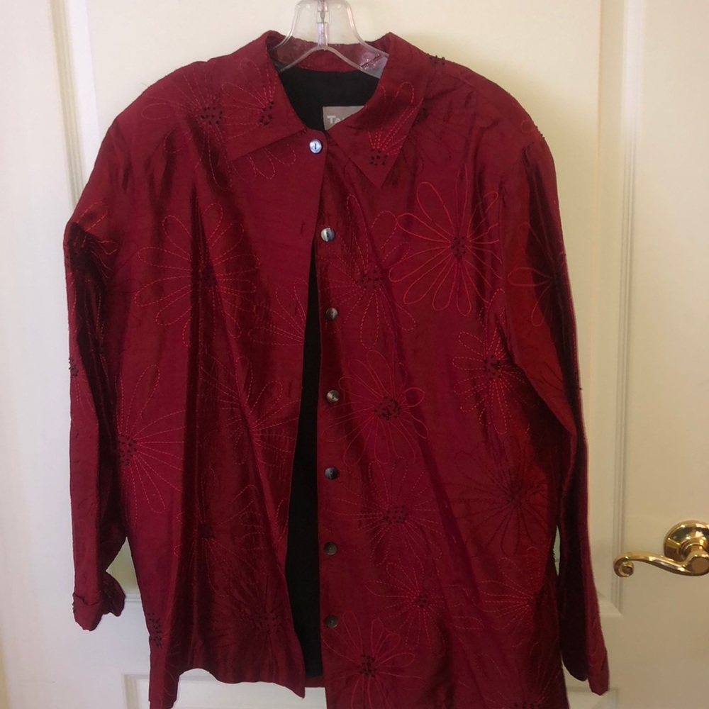 red flower jacket